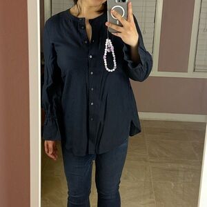 NWOT LOFT Loose Tunic Button Down Blouse